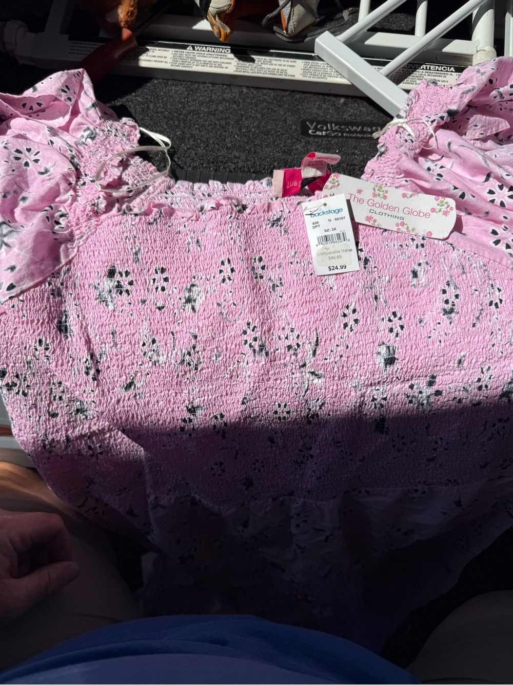 Pink Smocked Floral Women’s Dress